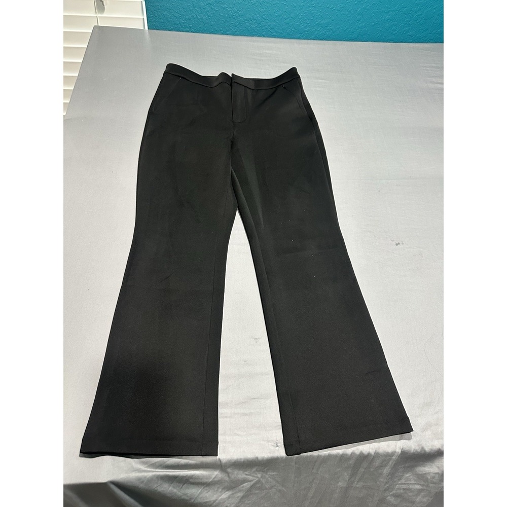 Good American Black Shine Compression Bootcut Pants 8/29